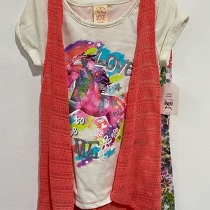 NEW! 2pc Girls Top & Leggings Set